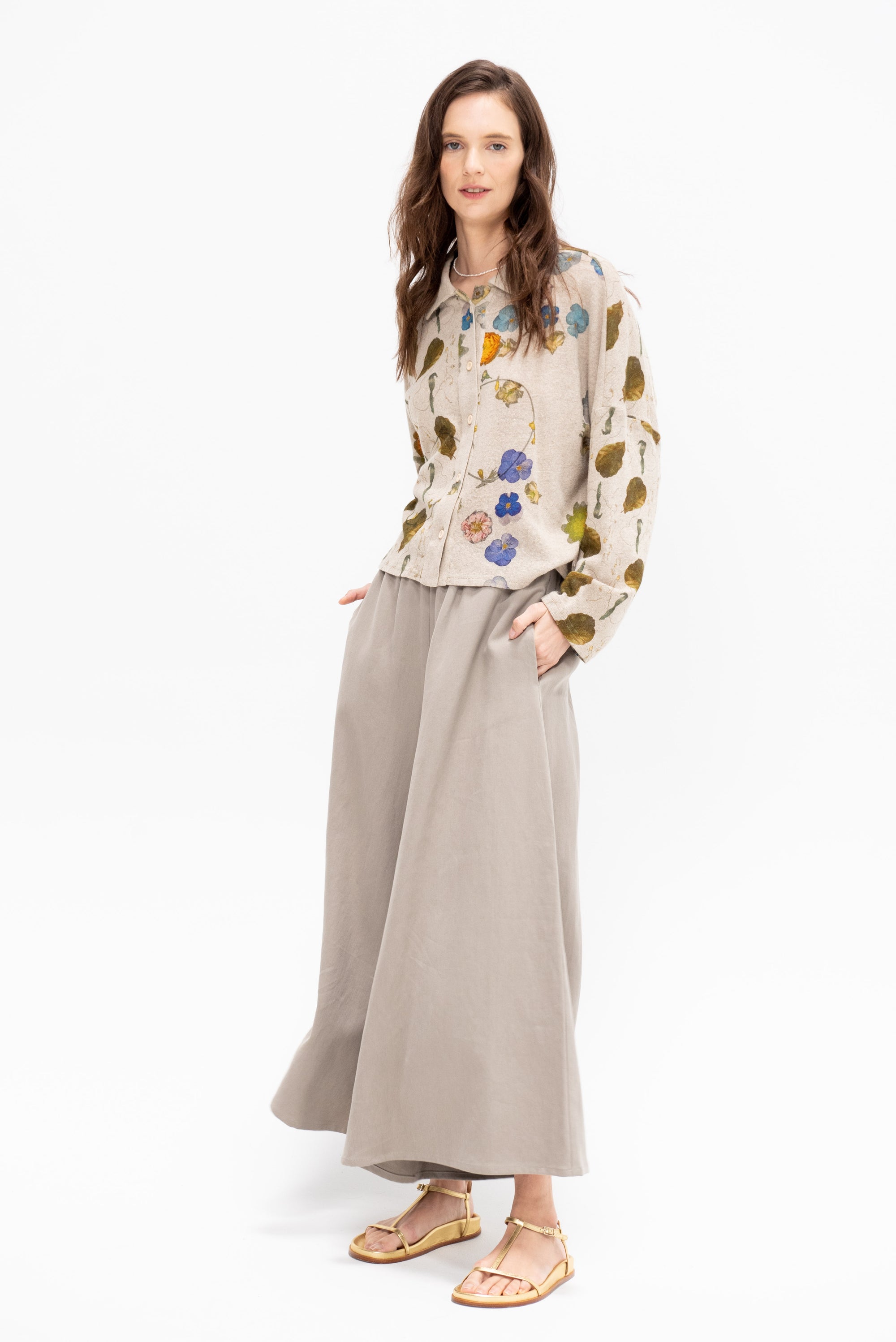Shirt, Print M - Flower Cutout