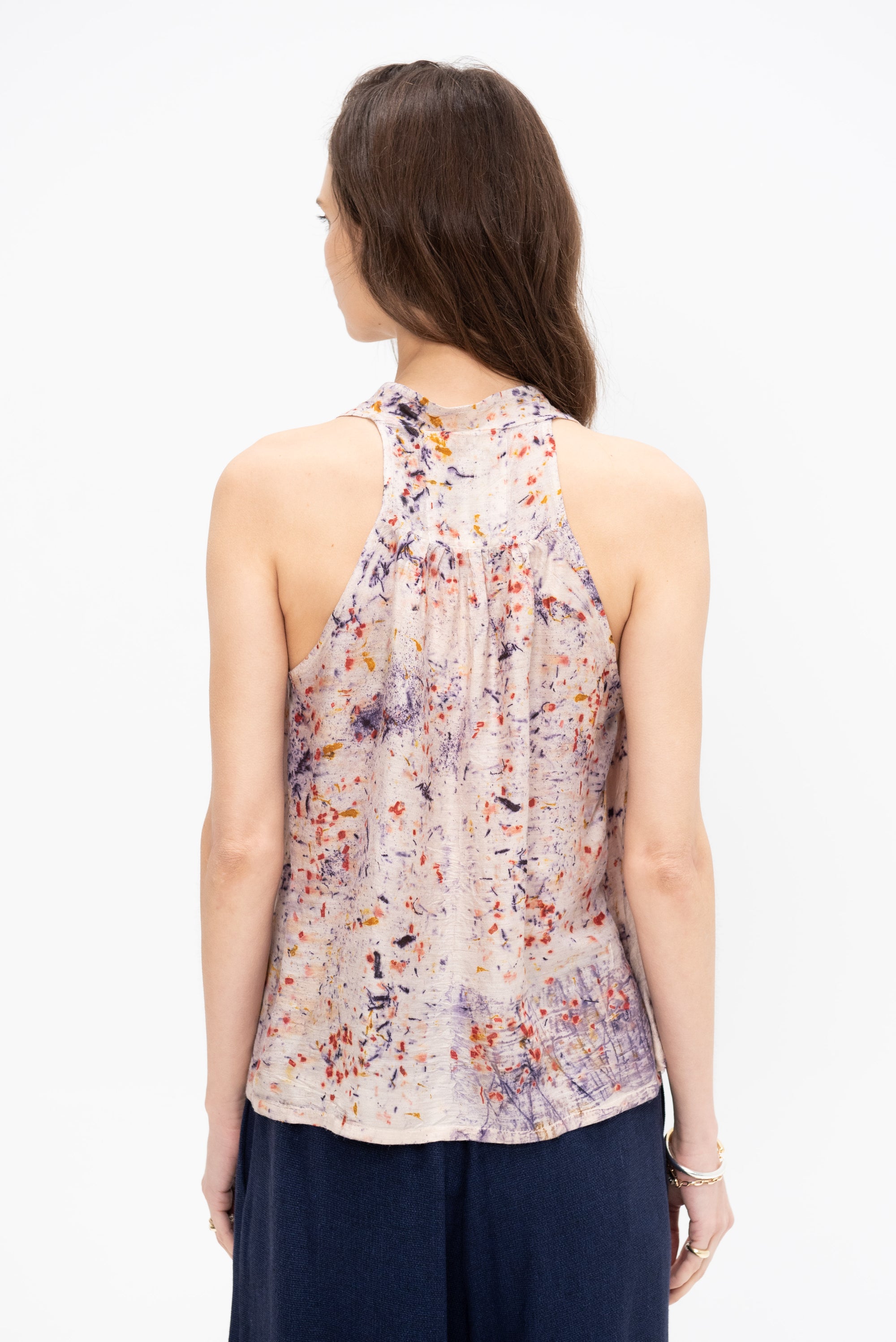 Silk Tank Top, Bundle Dye
