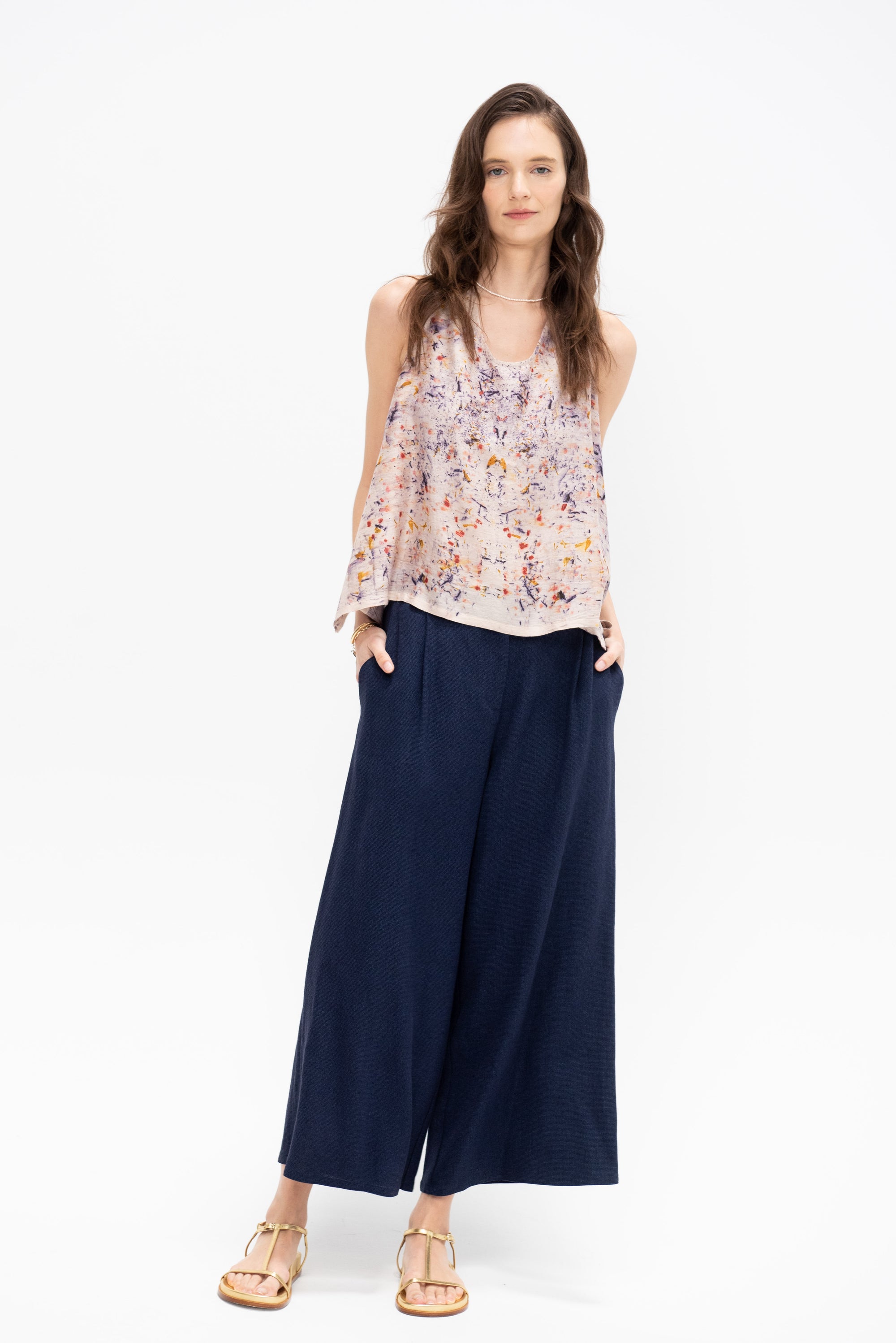 Silk Tank Top, Bundle Dye