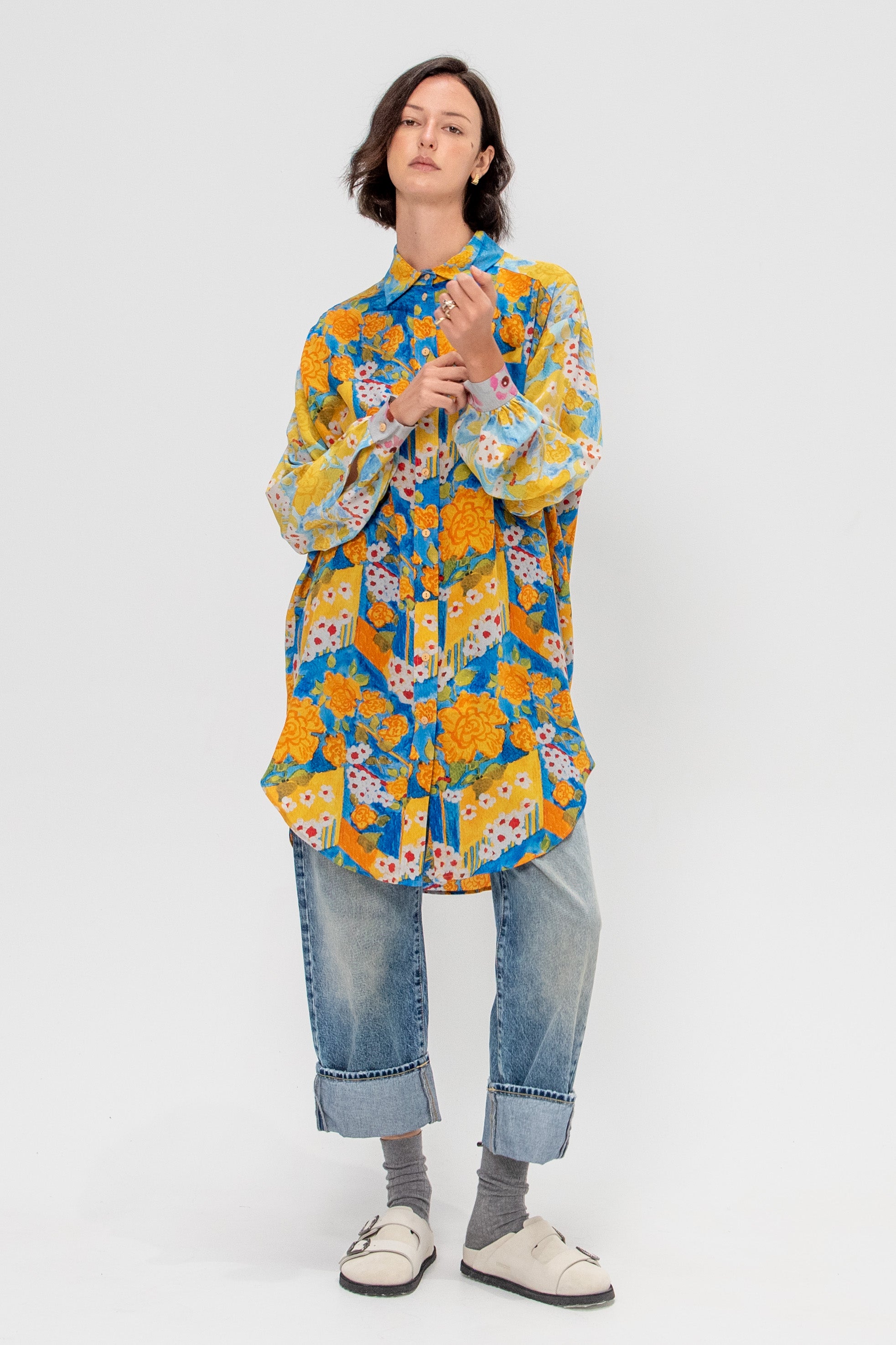 Silkshirt, Print ABC