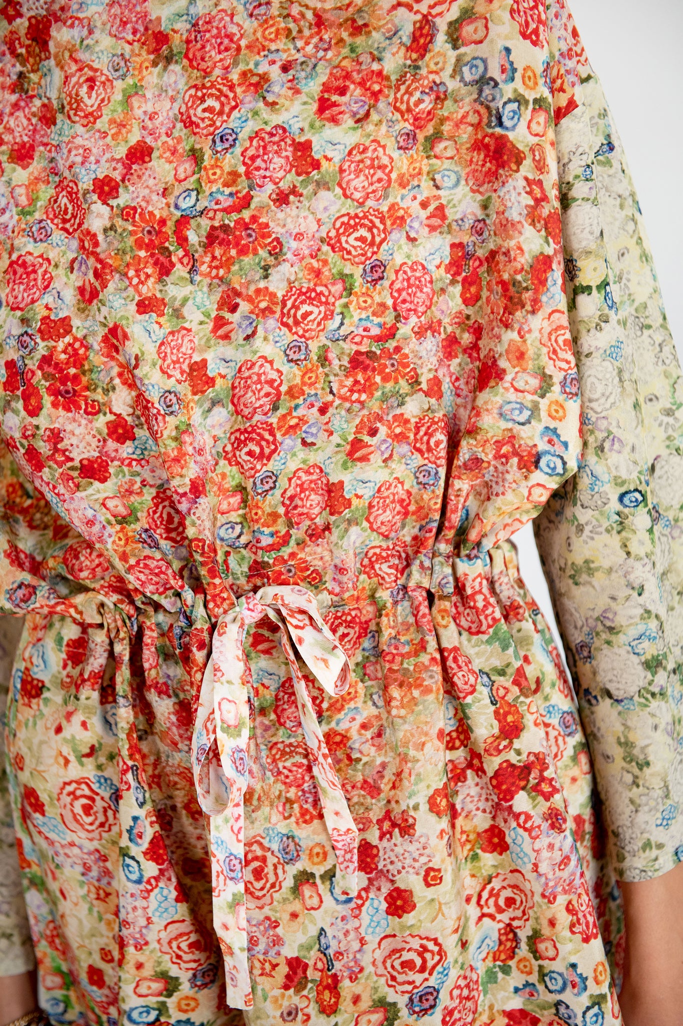Anntian - Simple Dress, Print - Bright Flowers