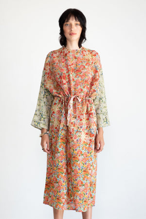 Anntian - Simple Dress, Print - Bright Flowers