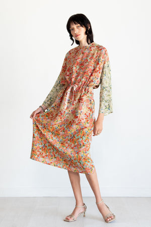 Anntian - Simple Dress, Print - Bright Flowers