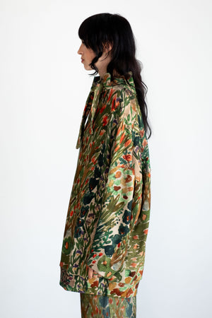 Anntian - Sweatshirt Wavy Neck, Print G - Flower Beds