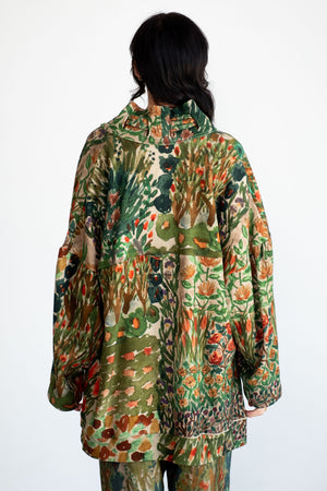 Anntian - Sweatshirt Wavy Neck, Print G - Flower Beds