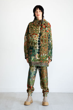 Anntian - Sweatshirt Wavy Neck, Print G - Flower Beds