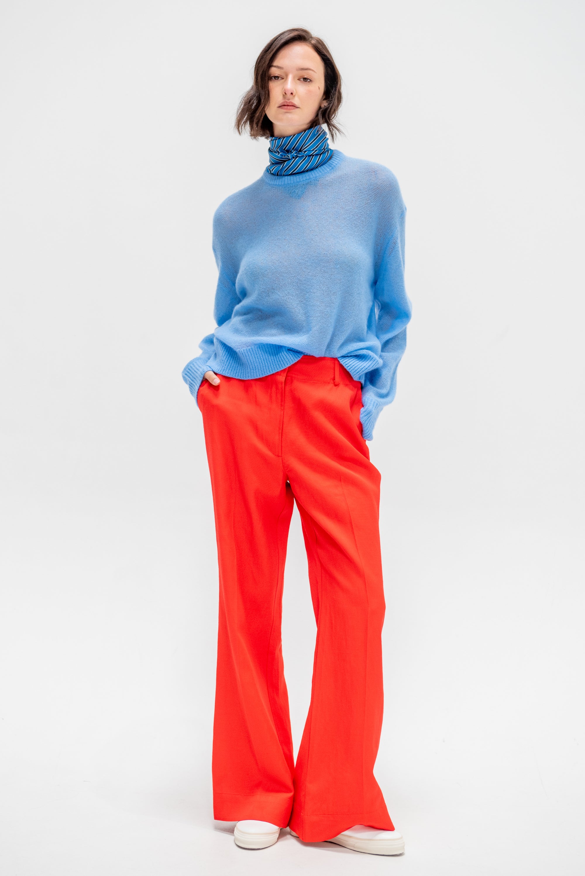 Softest Tissue Weight Sweater, Cornflower