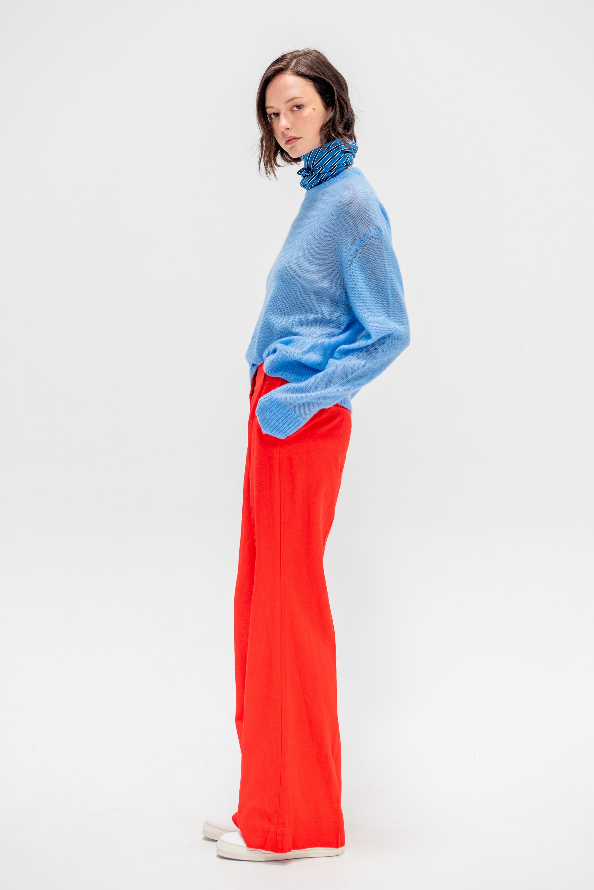 Softest Tissue Weight Sweater, Cornflower