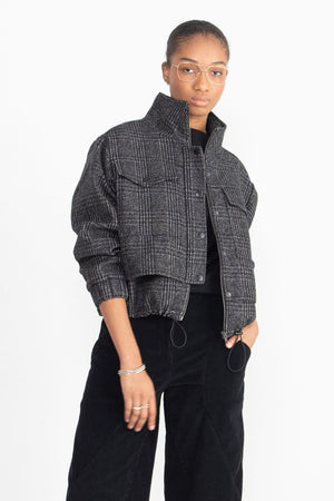 Apiece Apart - Selva Cropped Bomber, Plaid Bomber