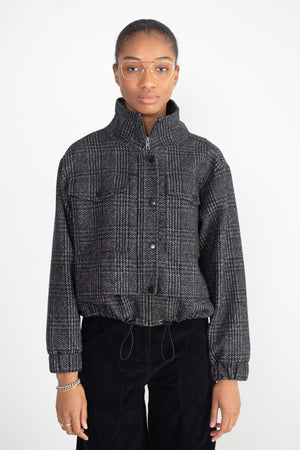 Apiece Apart - Selva Cropped Bomber, Plaid Bomber