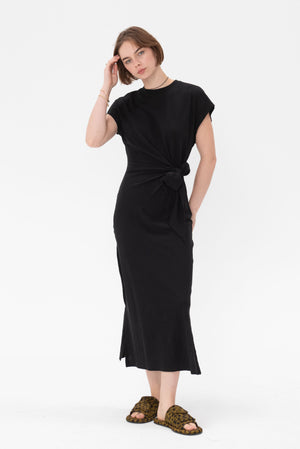 Apiece Apart - Vanina Cinched Waist Dress, Black