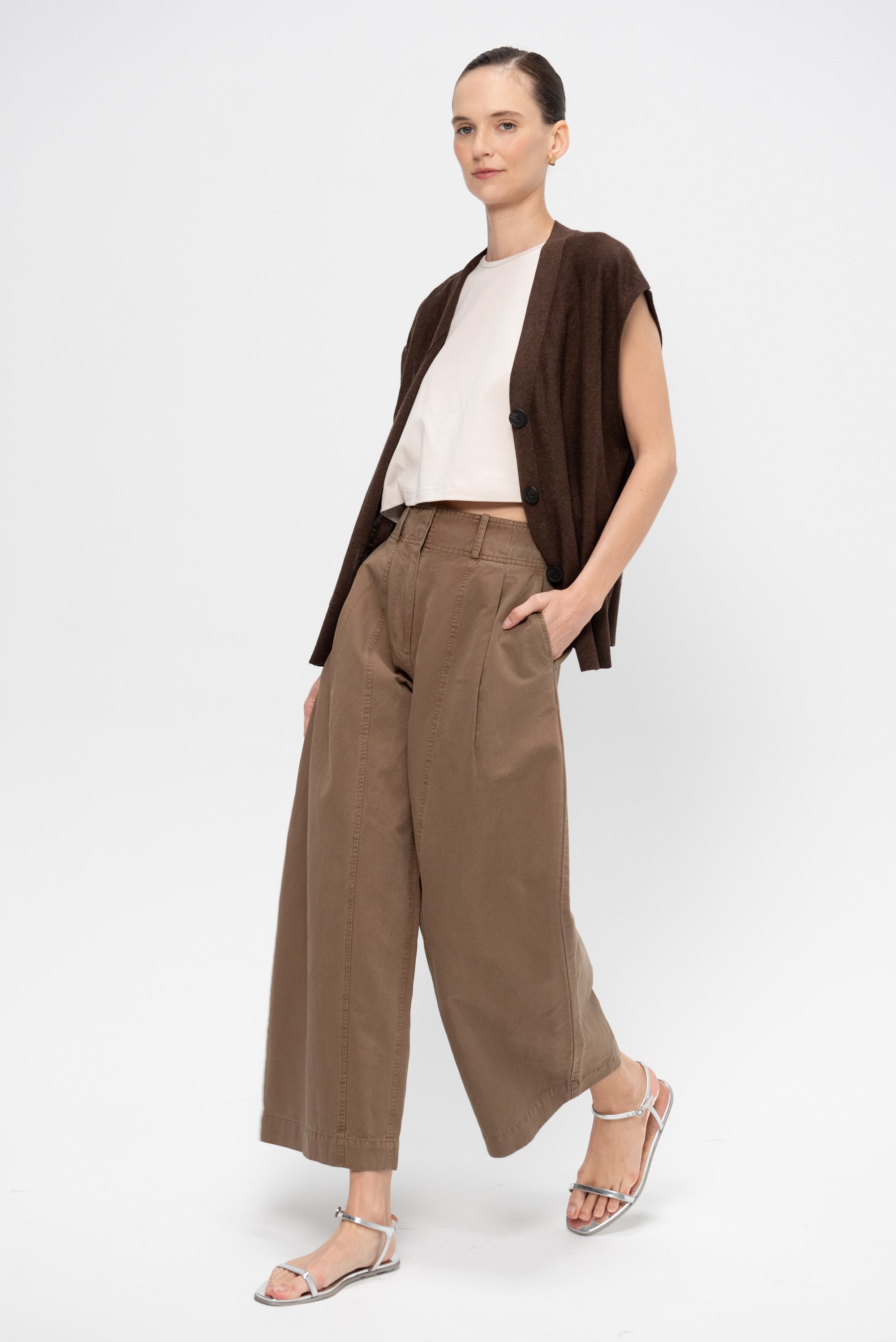Cropped Cybil Trouser, Oak