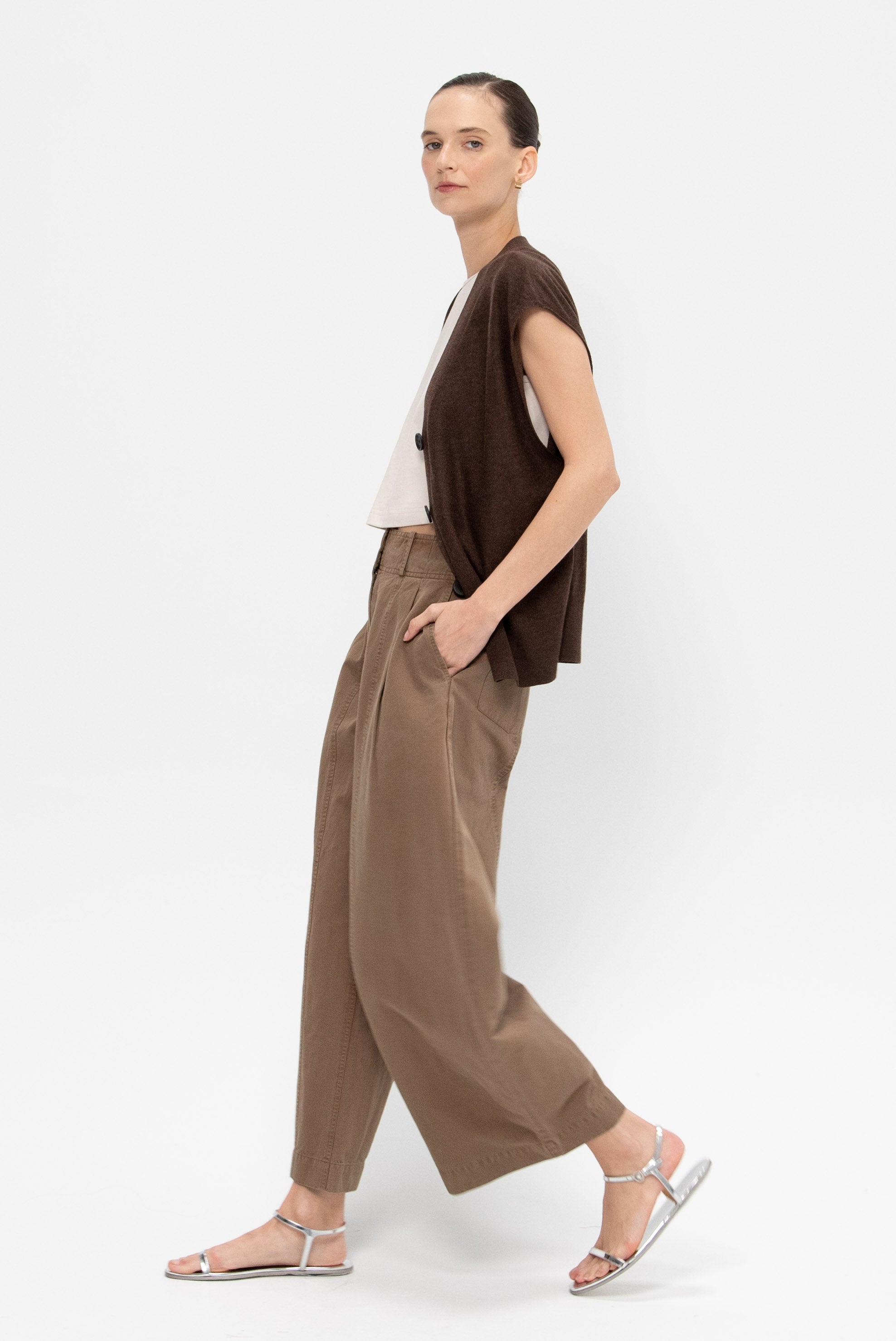Cropped Cybil Trouser, Oak