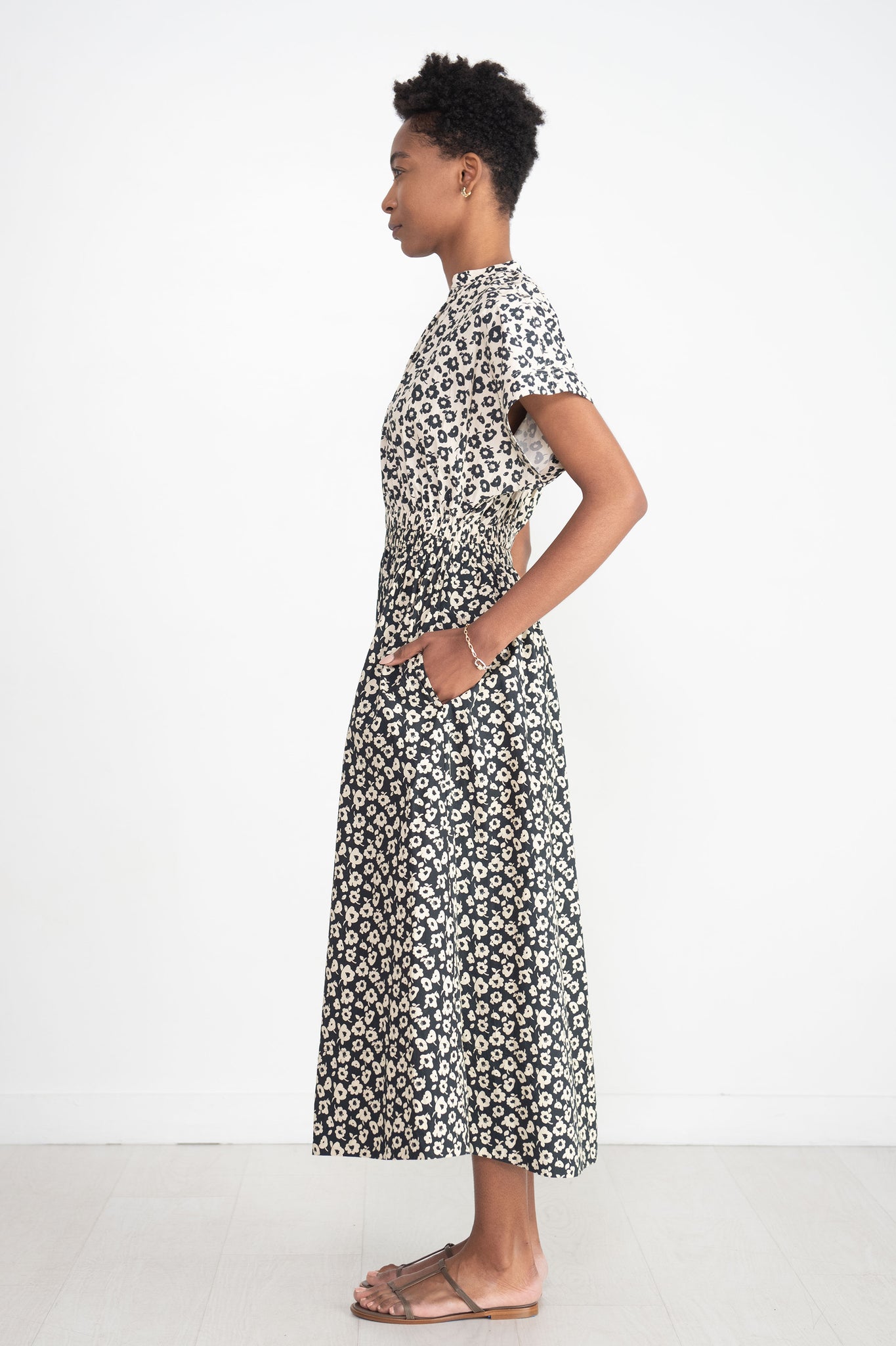 APIECE APART - Fabiana Cut-Out Maxi, Optic Floral Combo