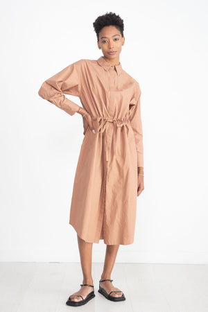 APIECE APART - Molto Shirt Dress, Deep Khaki