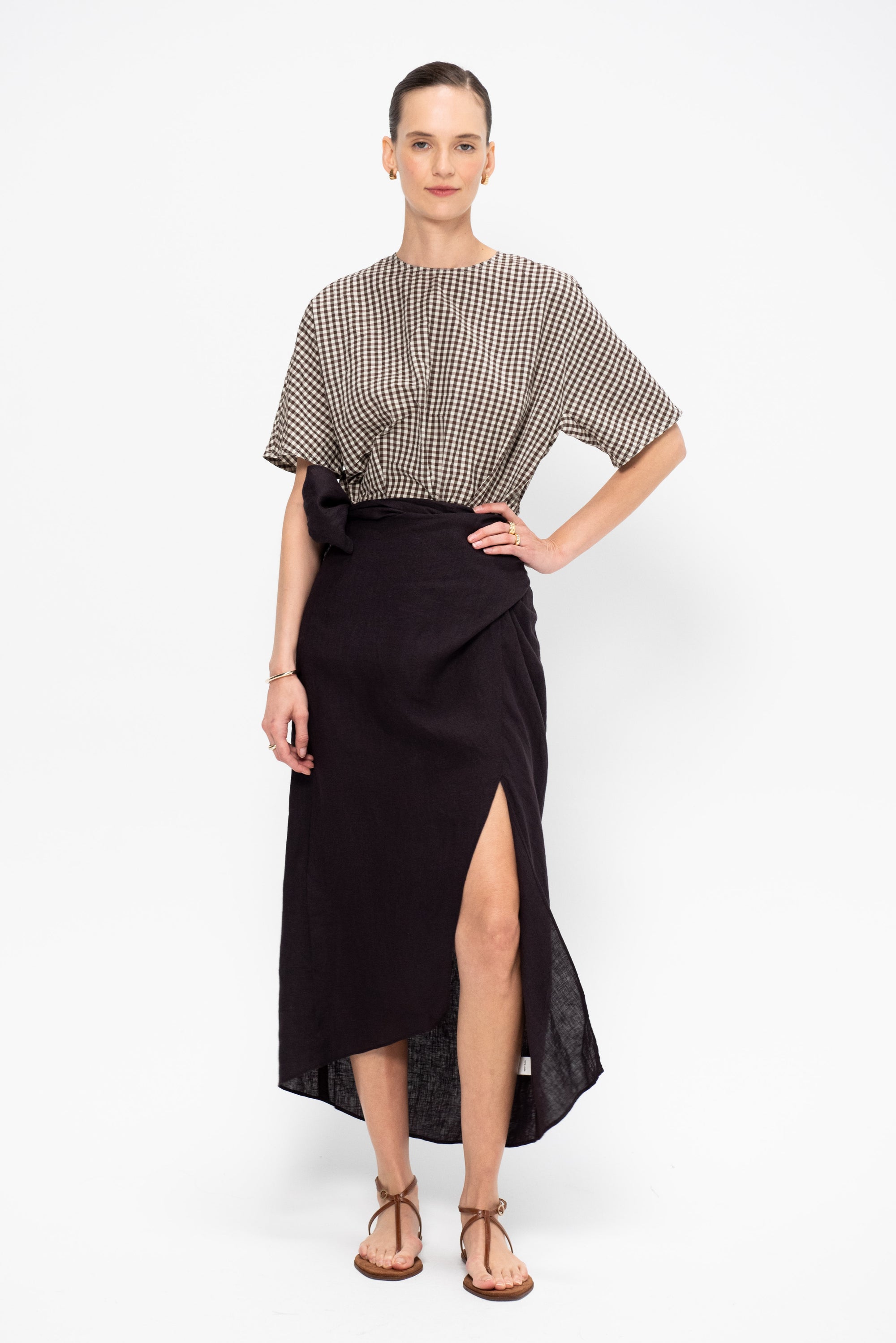 Lexi Sarong Skirt, Deep Espresso