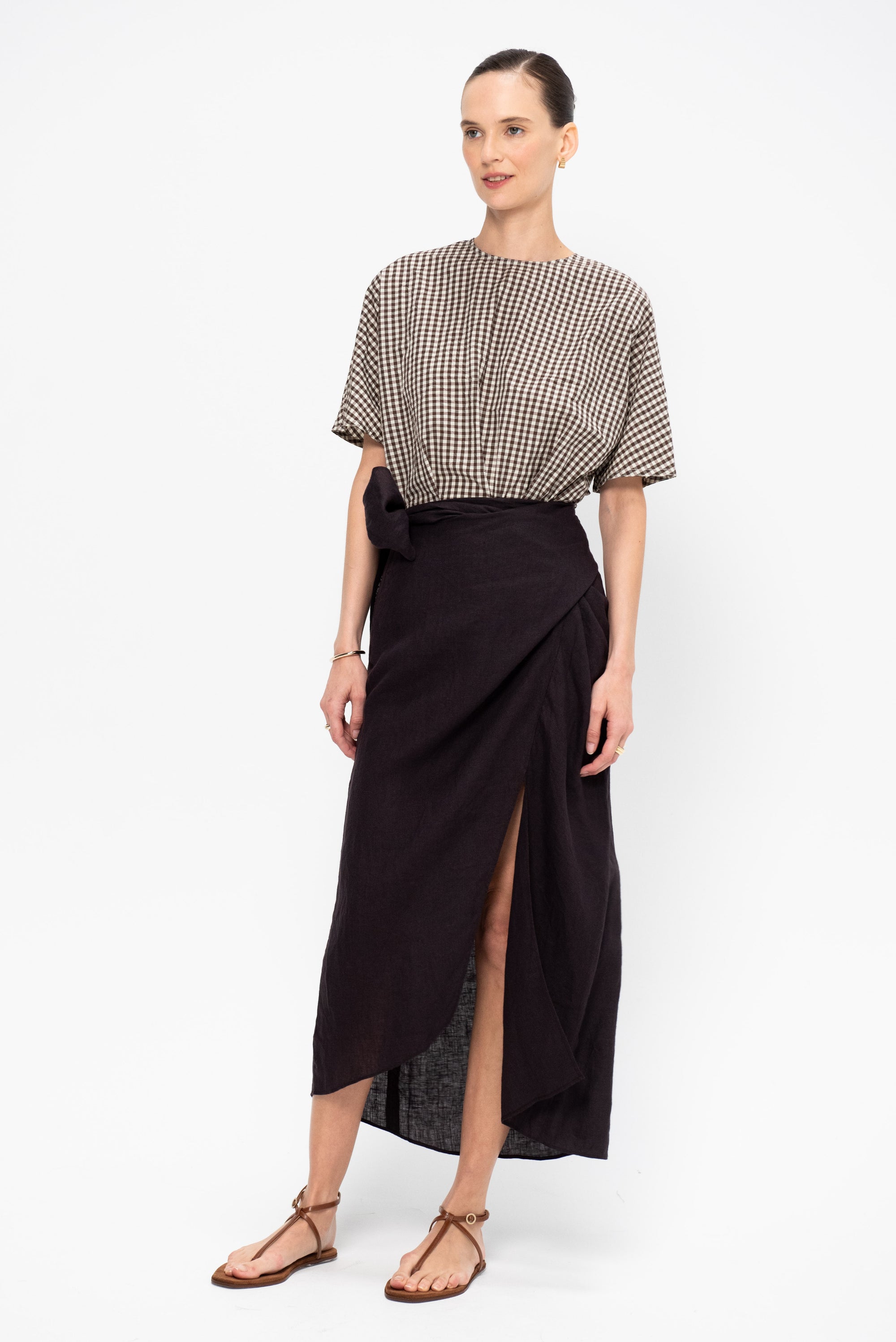 Lexi Sarong Skirt, Deep Espresso