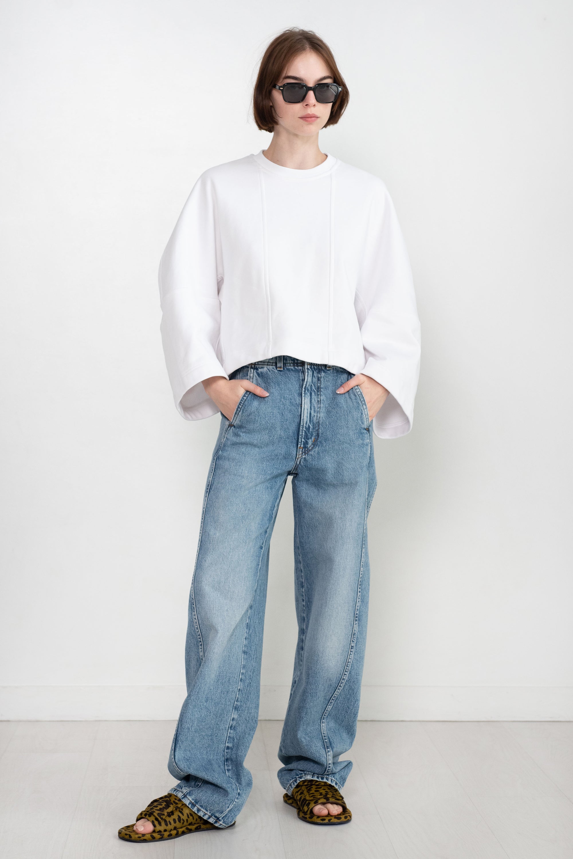 Apiece Apart Meridian Jean, Austin Wash Kick Pleat