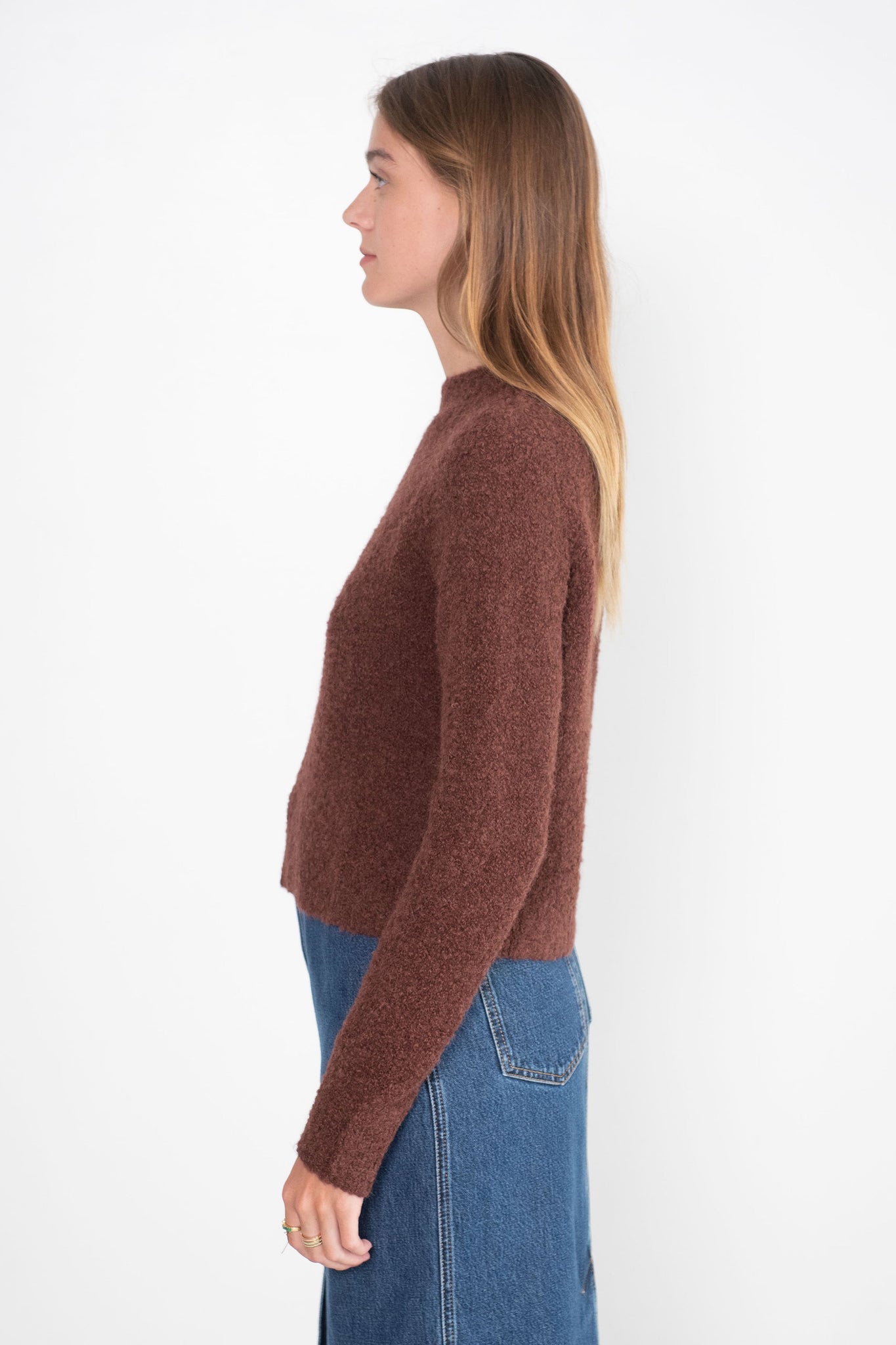 APIECE APART - Liisa Textured Crop, Chocolate