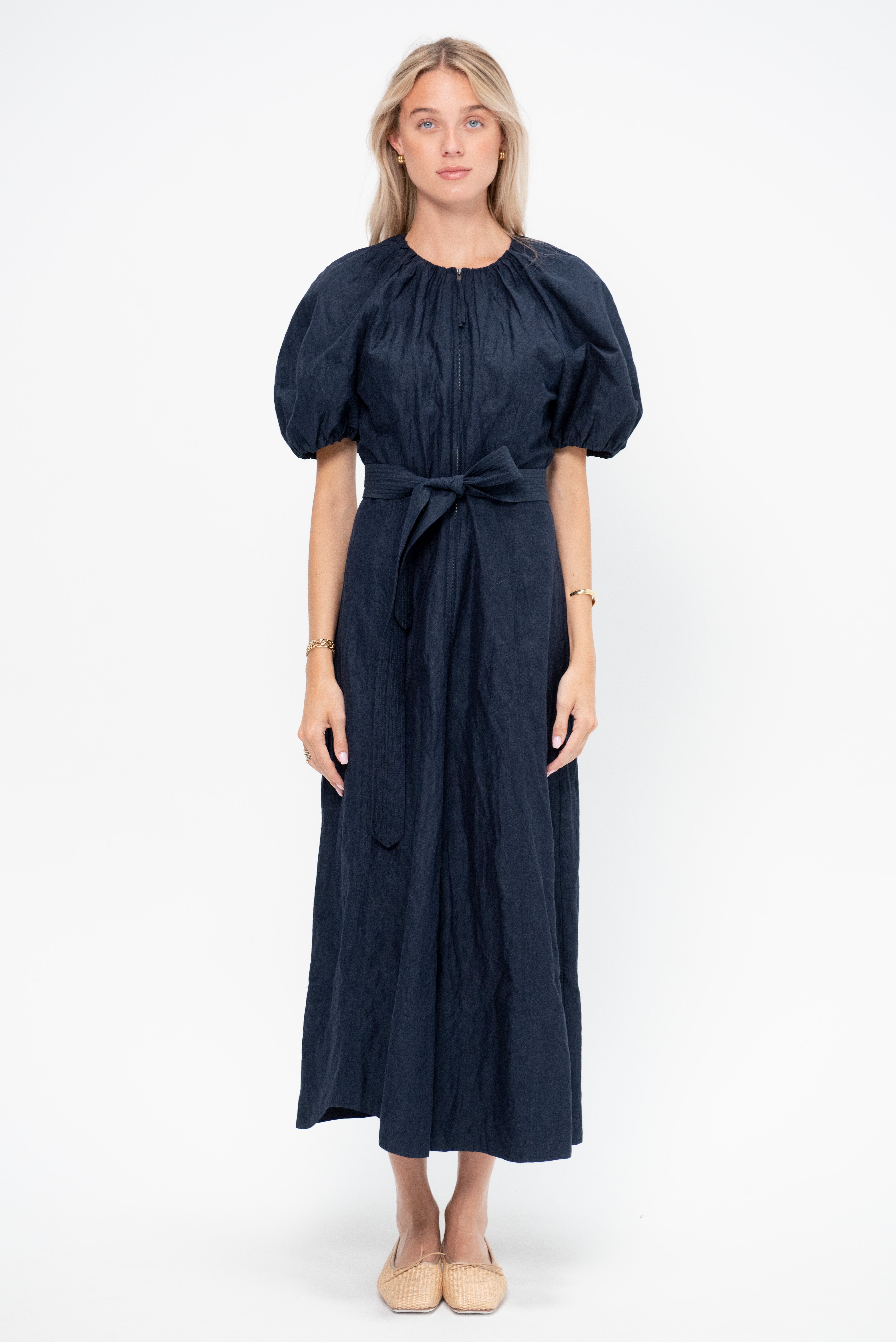 APIECE APART ワンピース　S Apiece Apart Neli Maxi, Navy – Kick Pleat