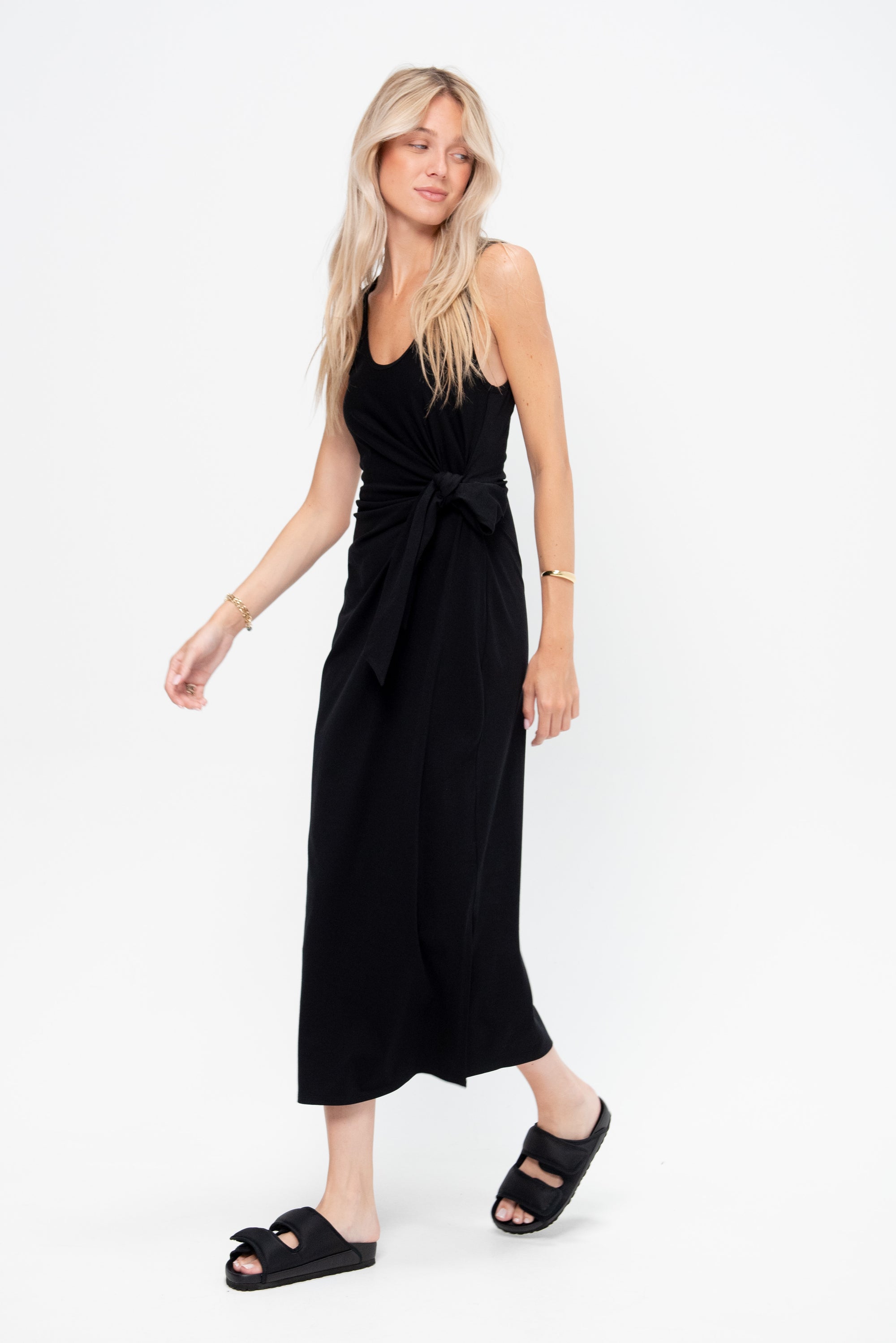 Uri Twist Dress, Black