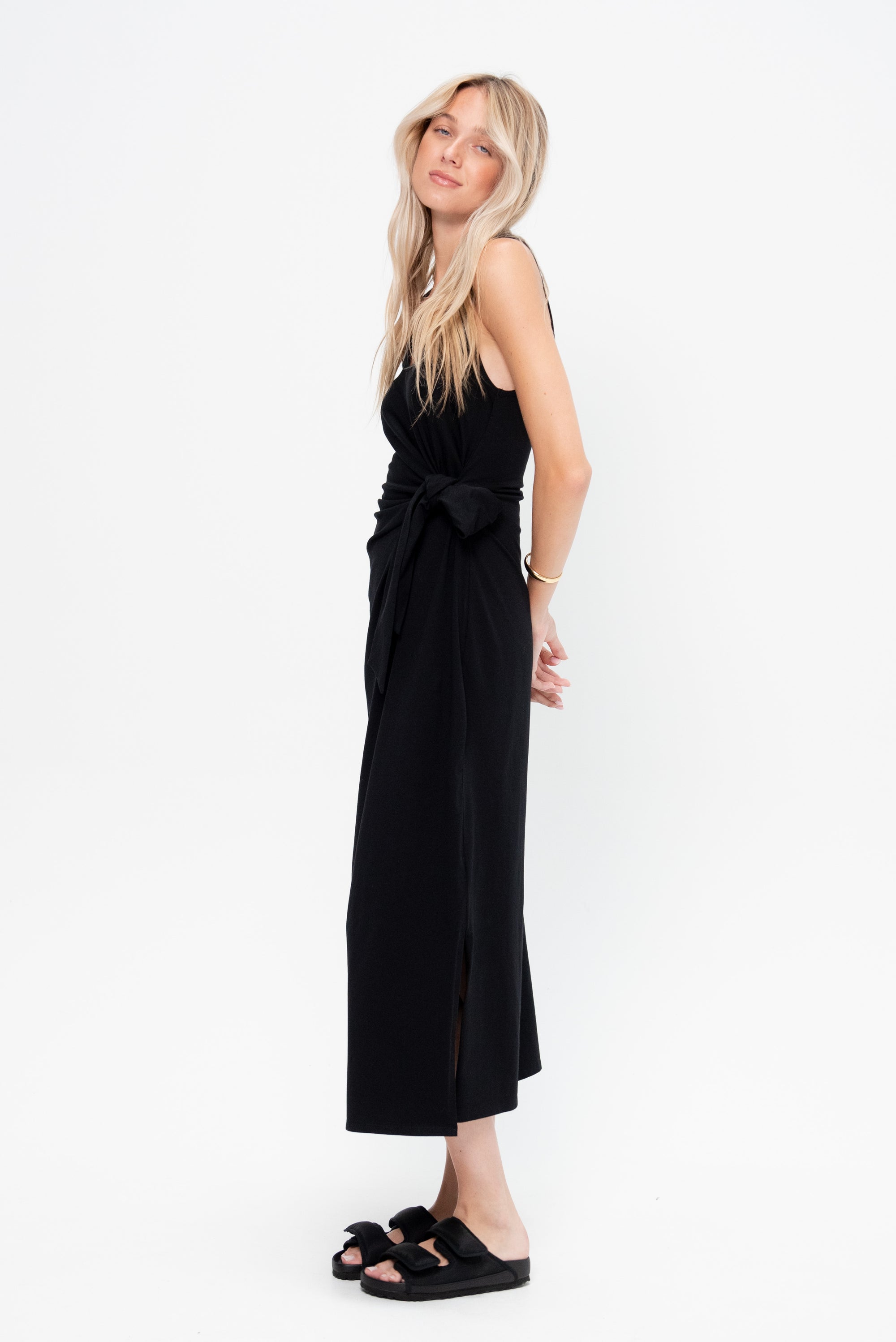 Uri Twist Dress, Black