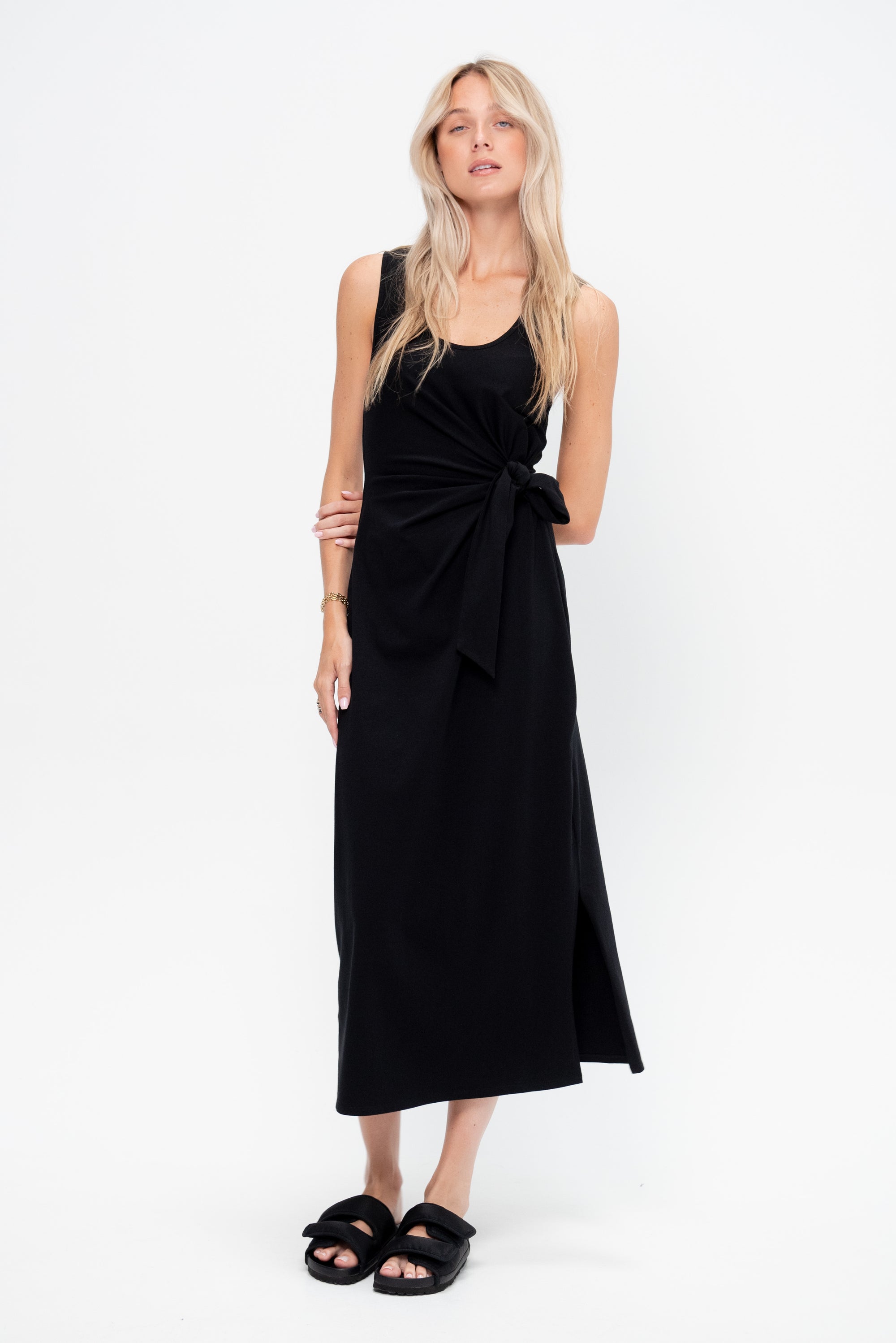 Uri Twist Dress, Black