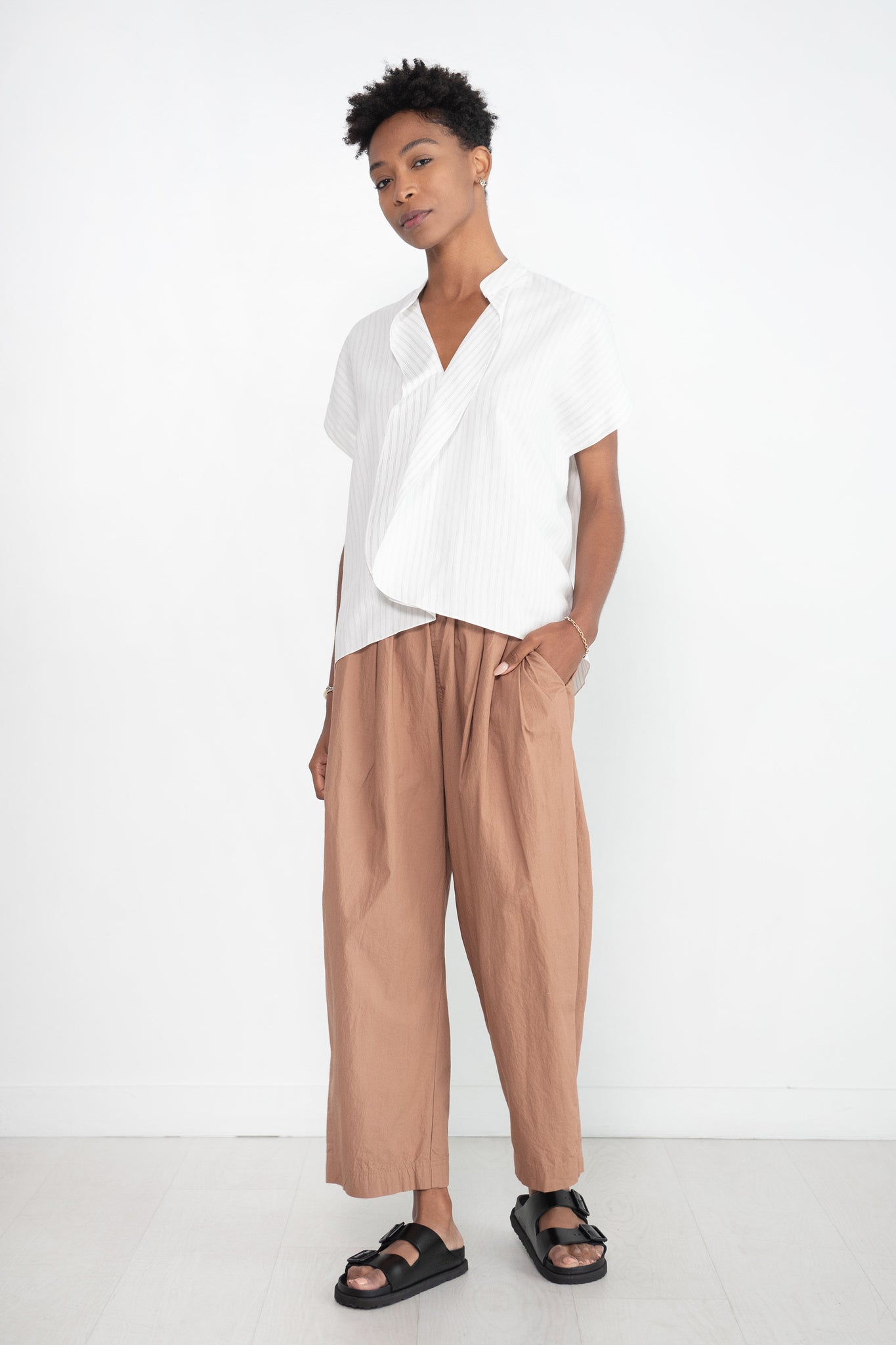 APIECE APART - Spa Pleat Pant, Deep Khaki