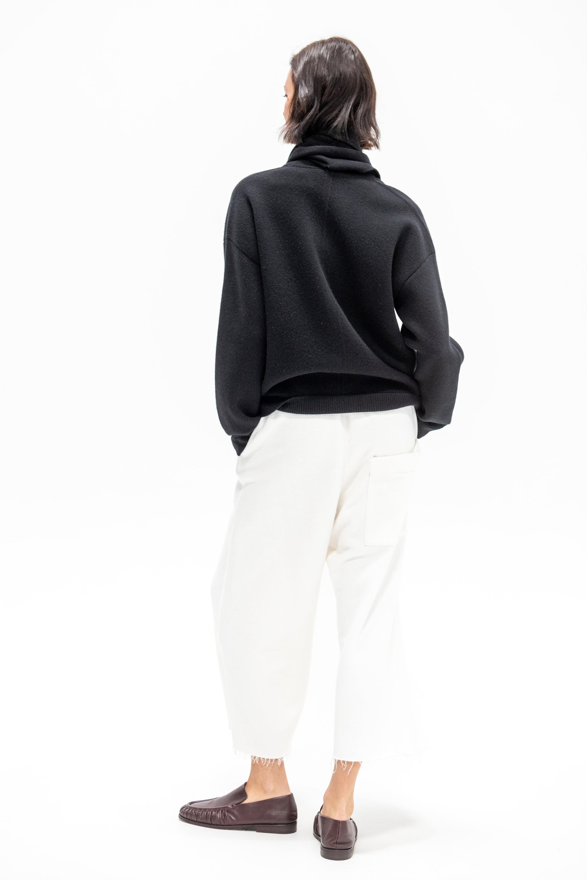 Medina Cardigan with Scarf, Black