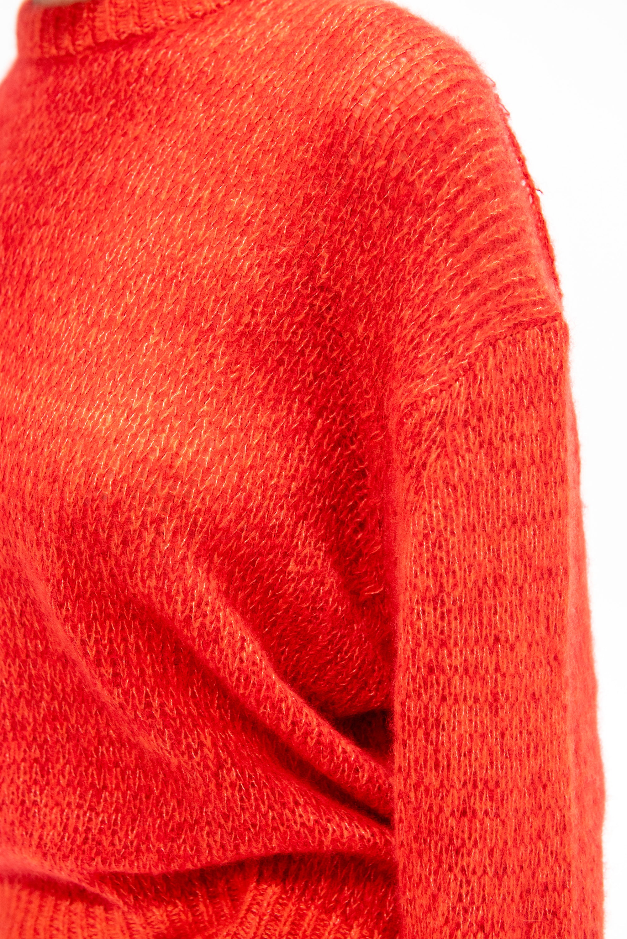 Softest Tissue Weight Sweater Mouline, Tigerlily