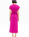 Volta Twist Dress, Fuchsia