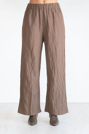 APUNTOB - Crinkle Trousers, Hazelnut