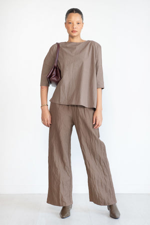 APUNTOB - Crinkle Trousers, Hazelnut