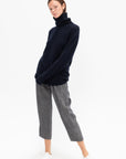 Herringbone Trousers, Ecru & Blue