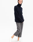 Herringbone Trousers, Ecru & Blue
