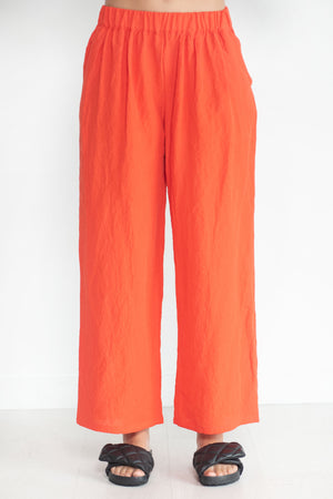 APUNTOB - Elastic Waist Straight Leg Pant, Orange