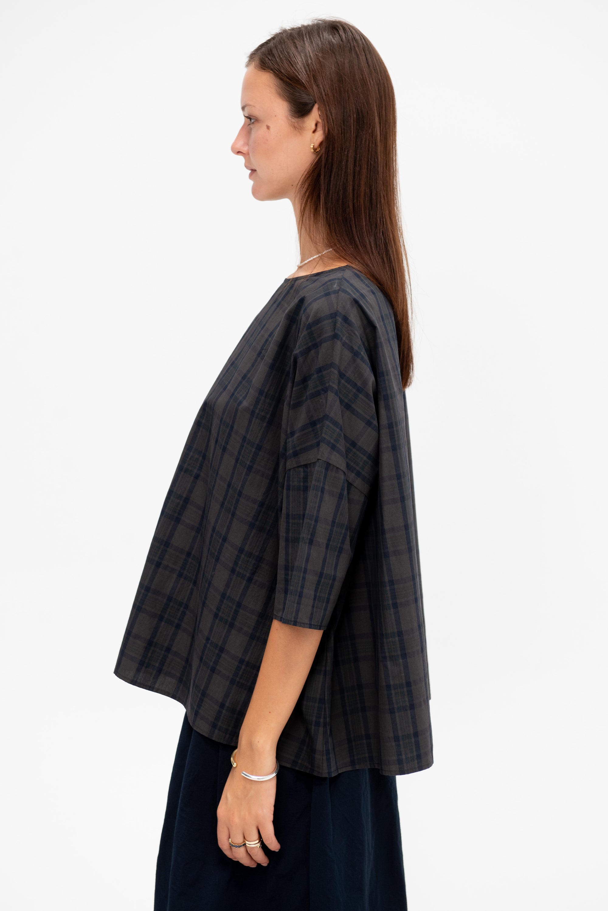 Plaid Cotton Shirt, Anthracite