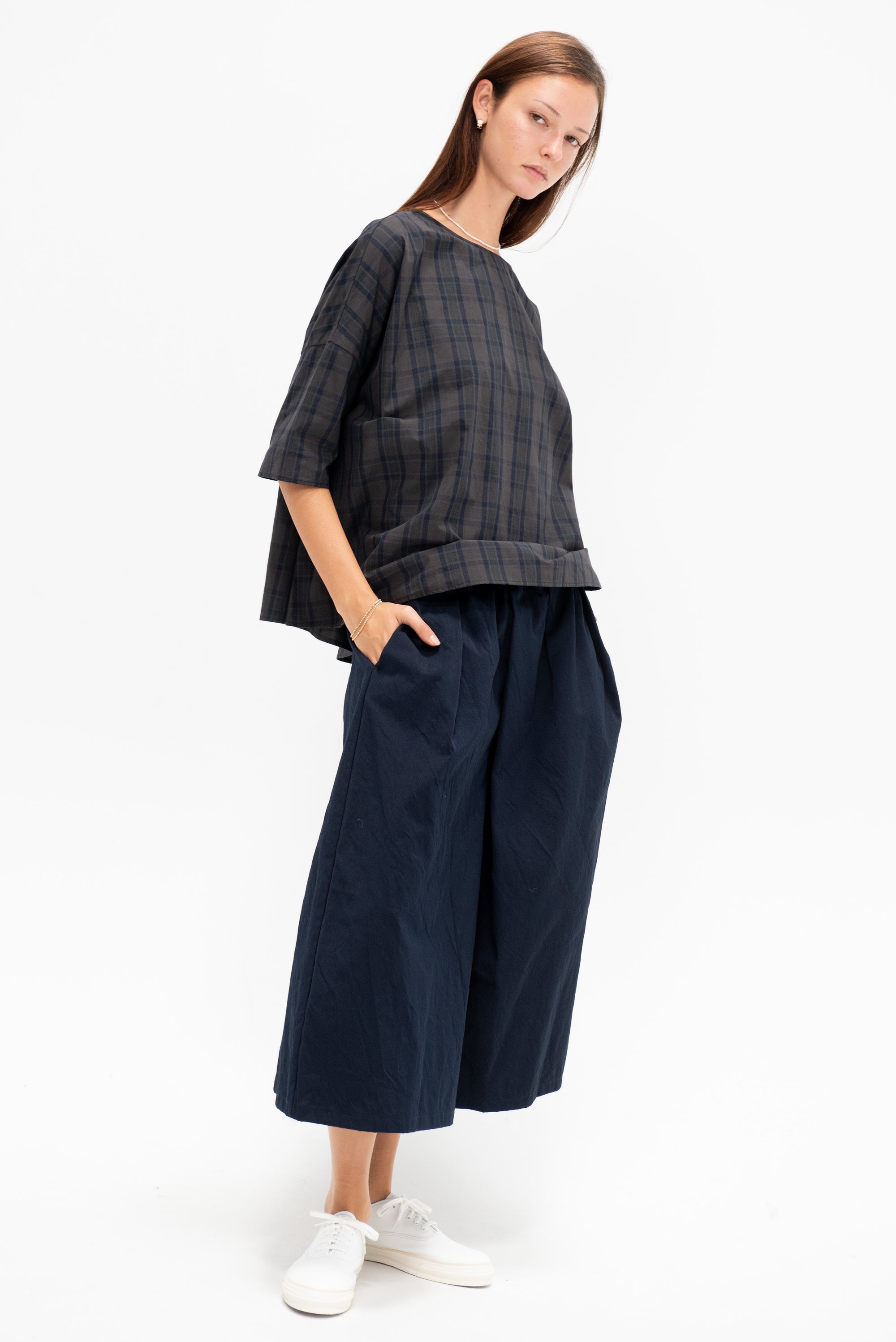 Plaid Cotton Shirt, Anthracite