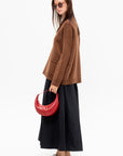 Long Pleated Skirt, Black