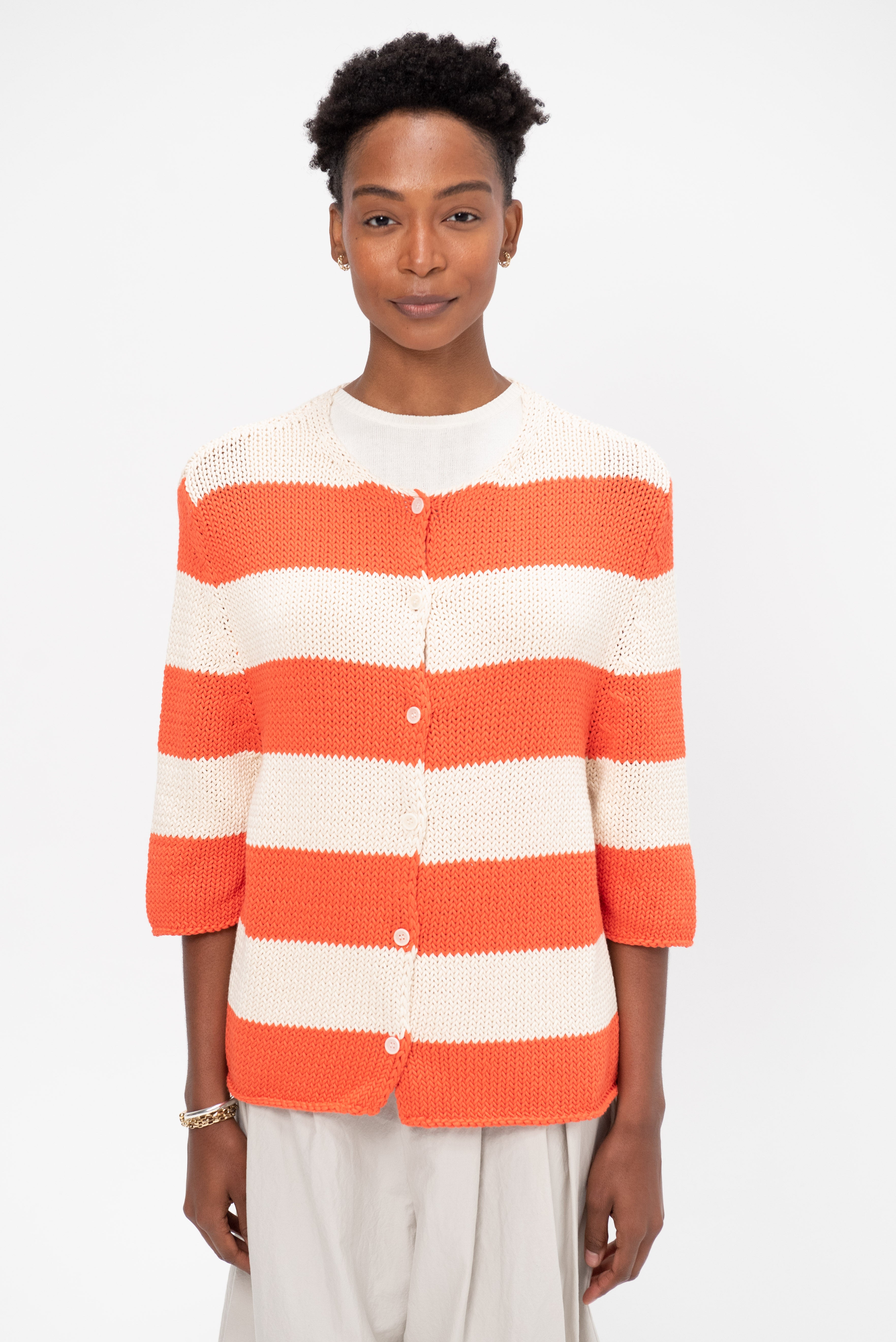 Apuntob Cardigan, Poppy Milk – Kick Pleat Apuntob Cardigan, Poppy Milk – Kick Pleat