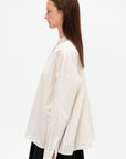Button Up Striped Shirt, Natural Sand