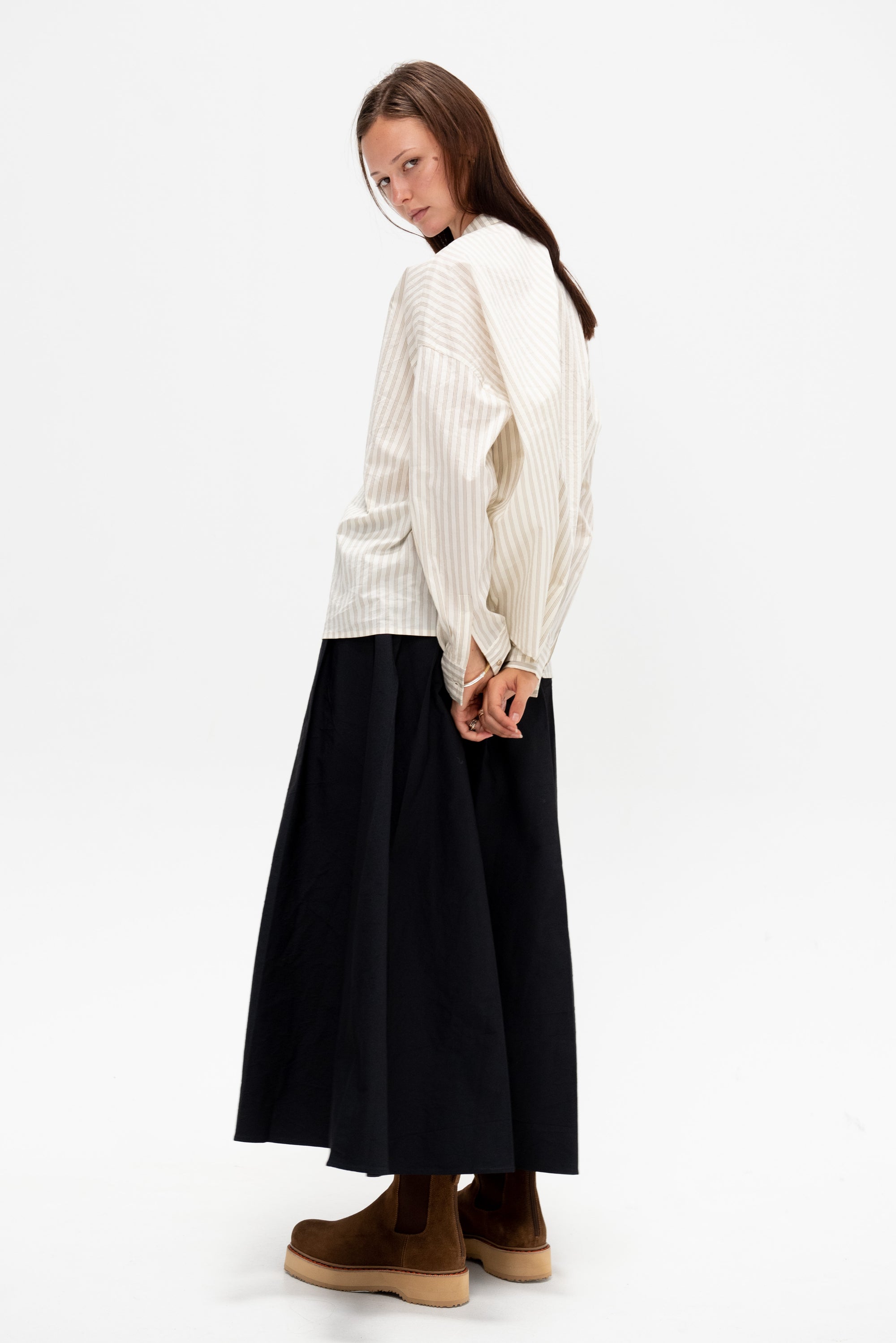 Button Up Striped Shirt, Natural Sand