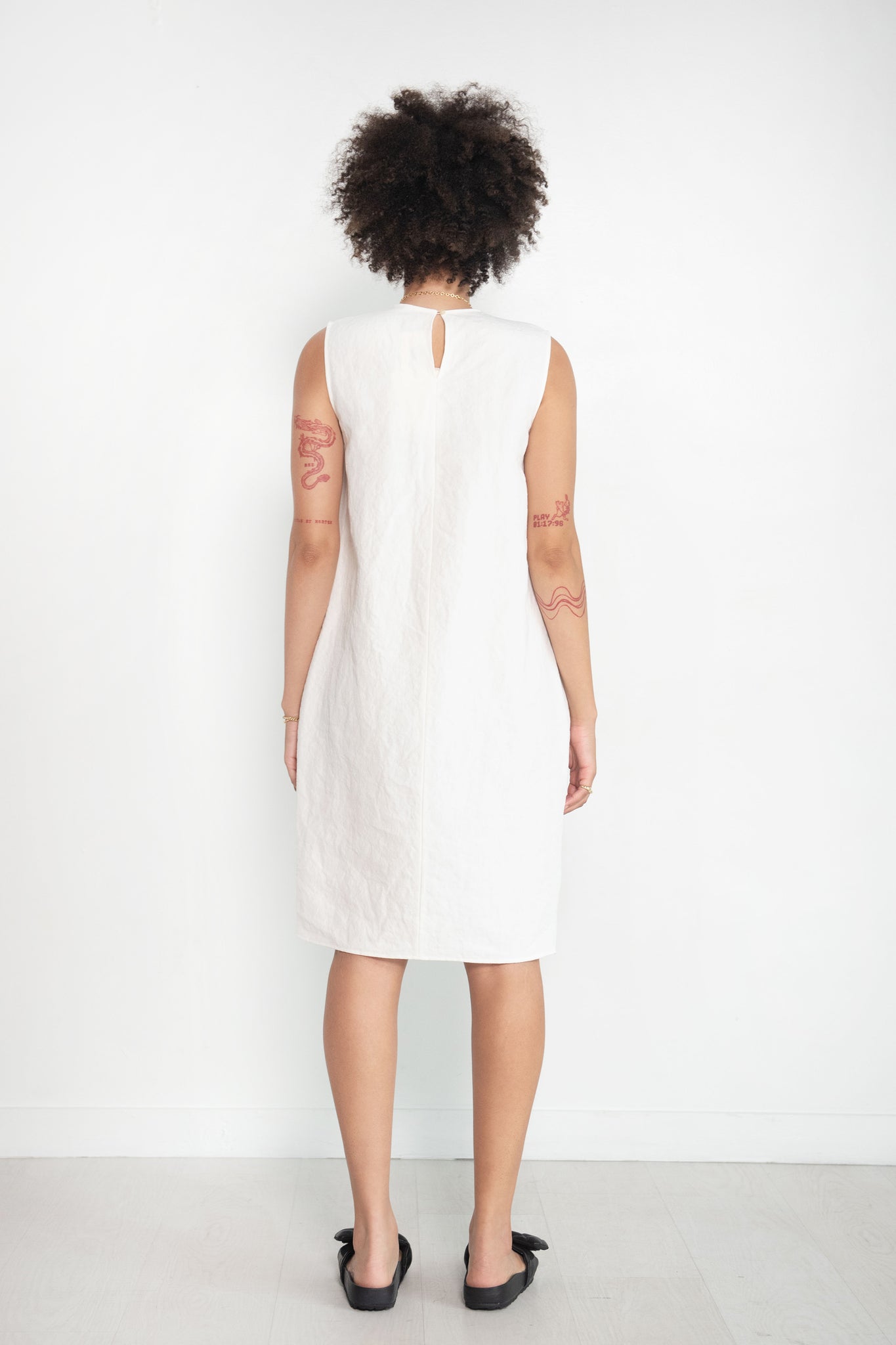 APUNTOB - Two Pocket Tank Dress, White