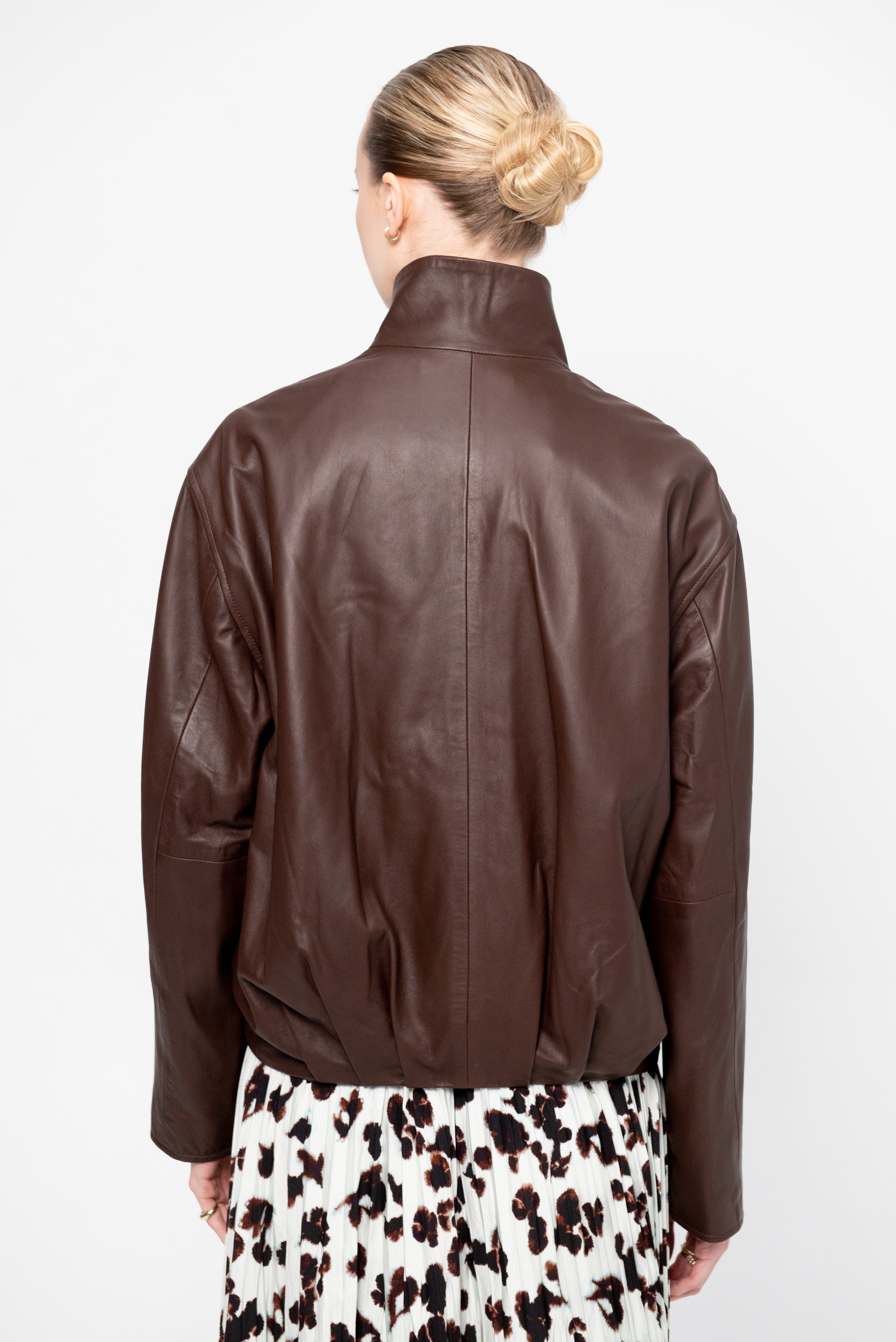 Dahila - Leather Jacket, Marrone