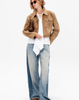 Helen - Gritty Suede Jacket, Olive