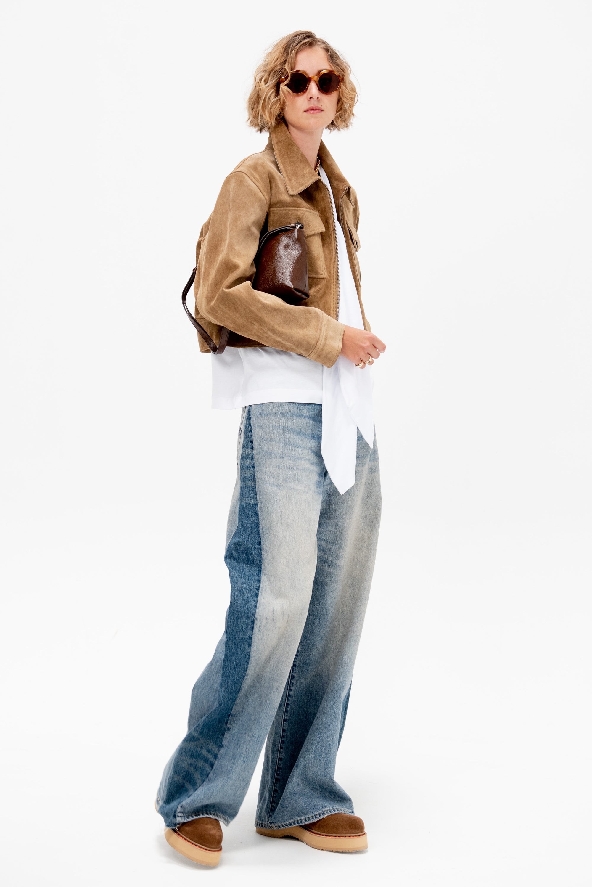 Helen - Gritty Suede Jacket, Olive