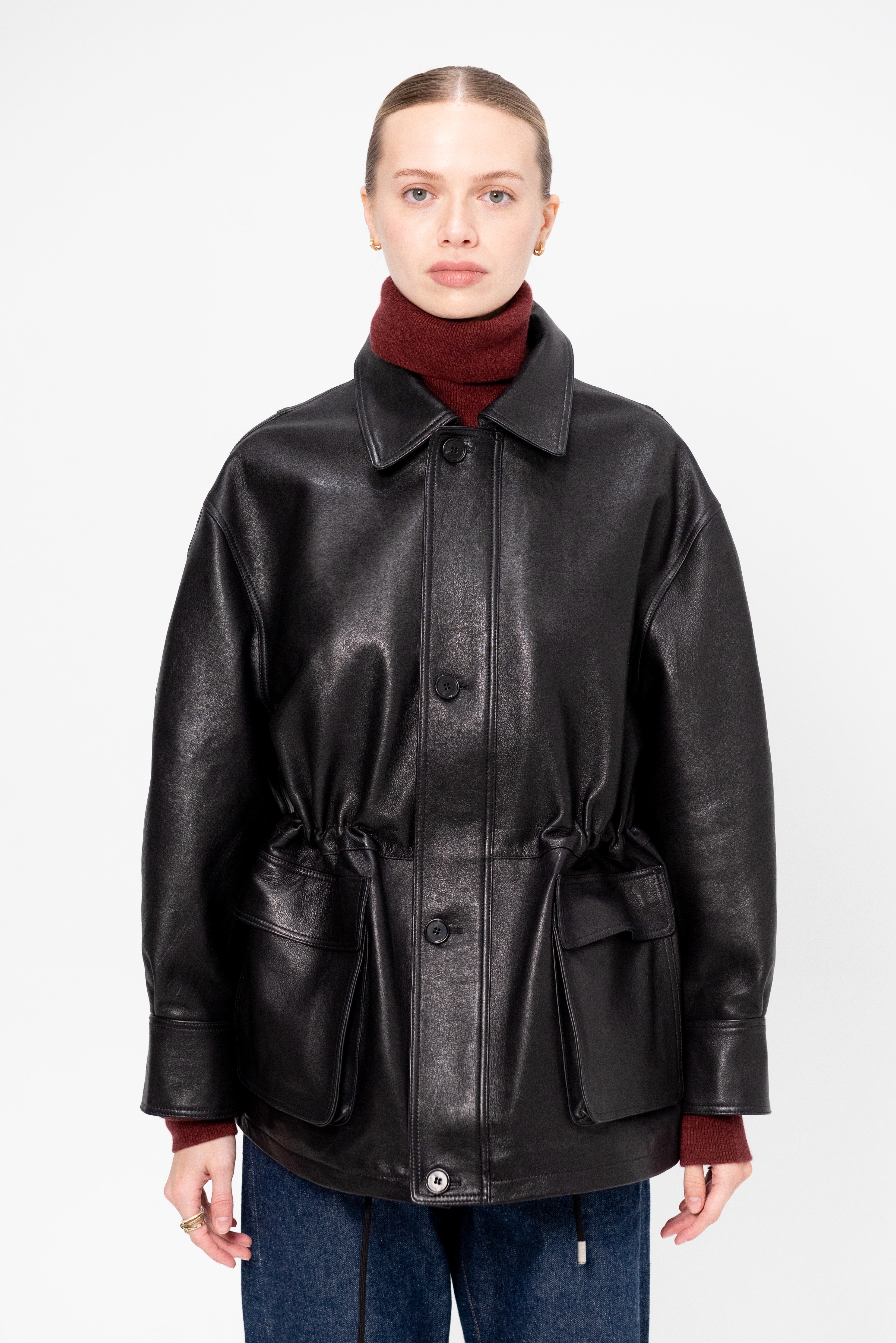 Arma Maeve - Leather Jacket, Black – Kick Pleat