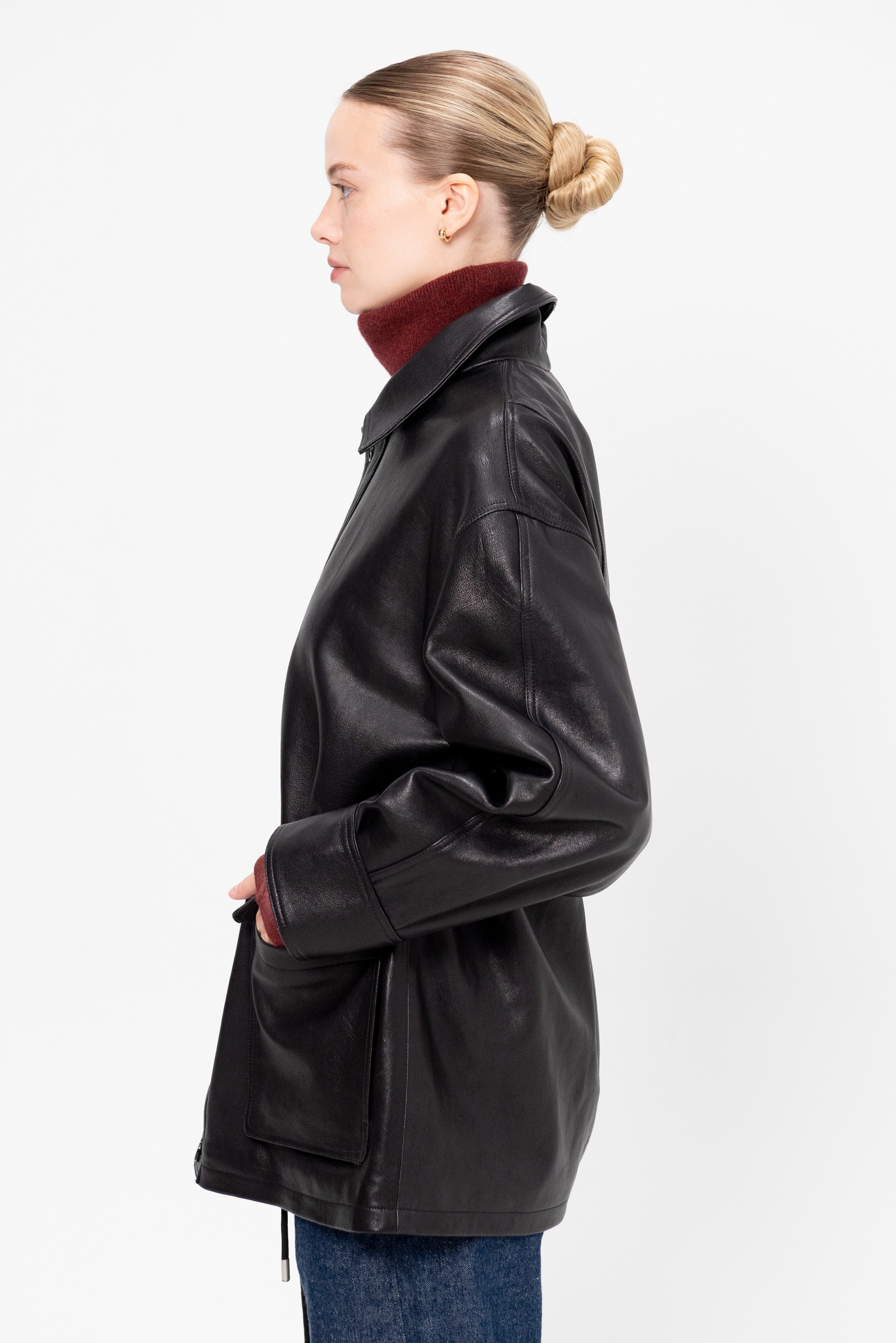 Arma Maeve - Leather Jacket, Black – Kick Pleat