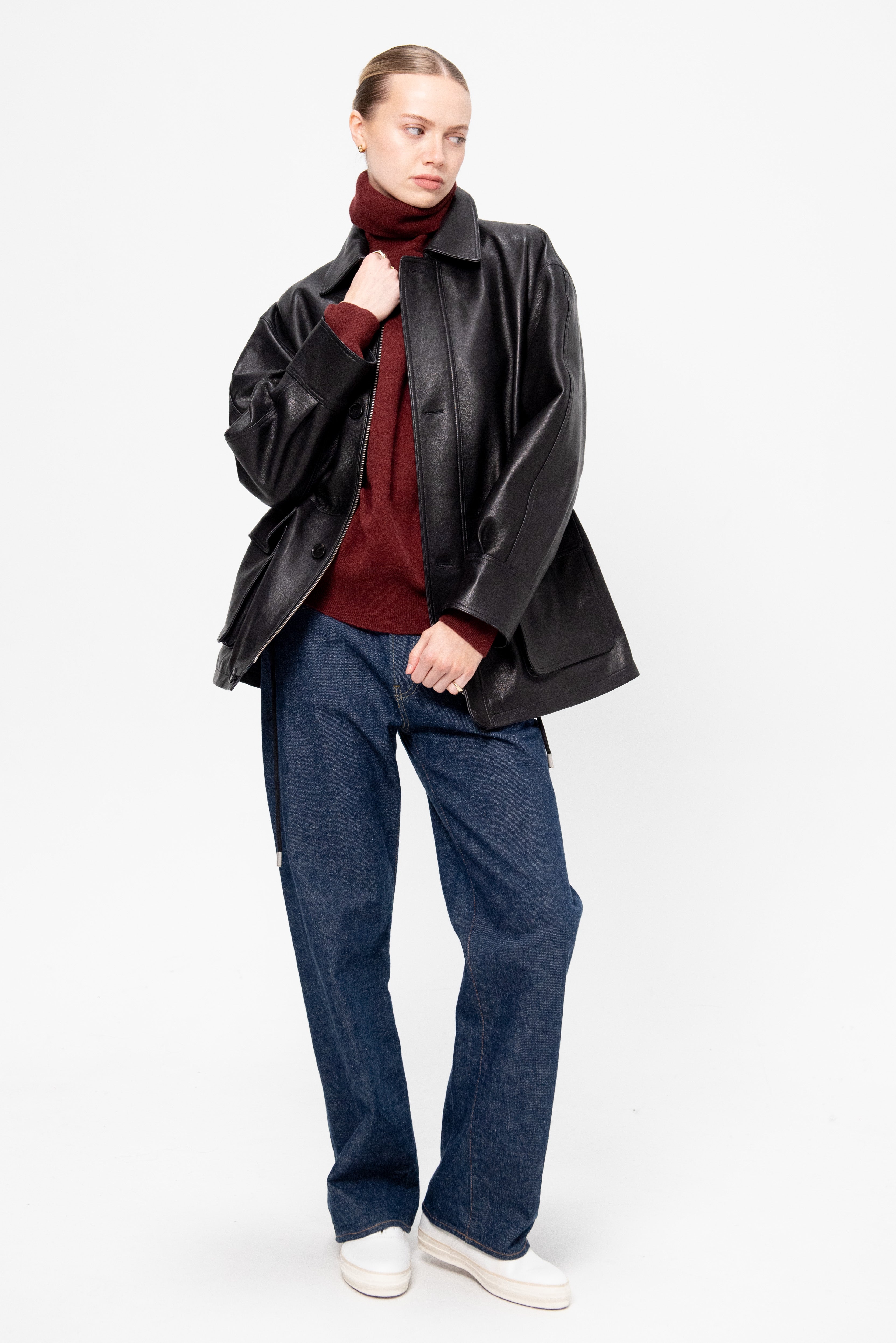 Arma Maeve - Leather Jacket, Black – Kick Pleat