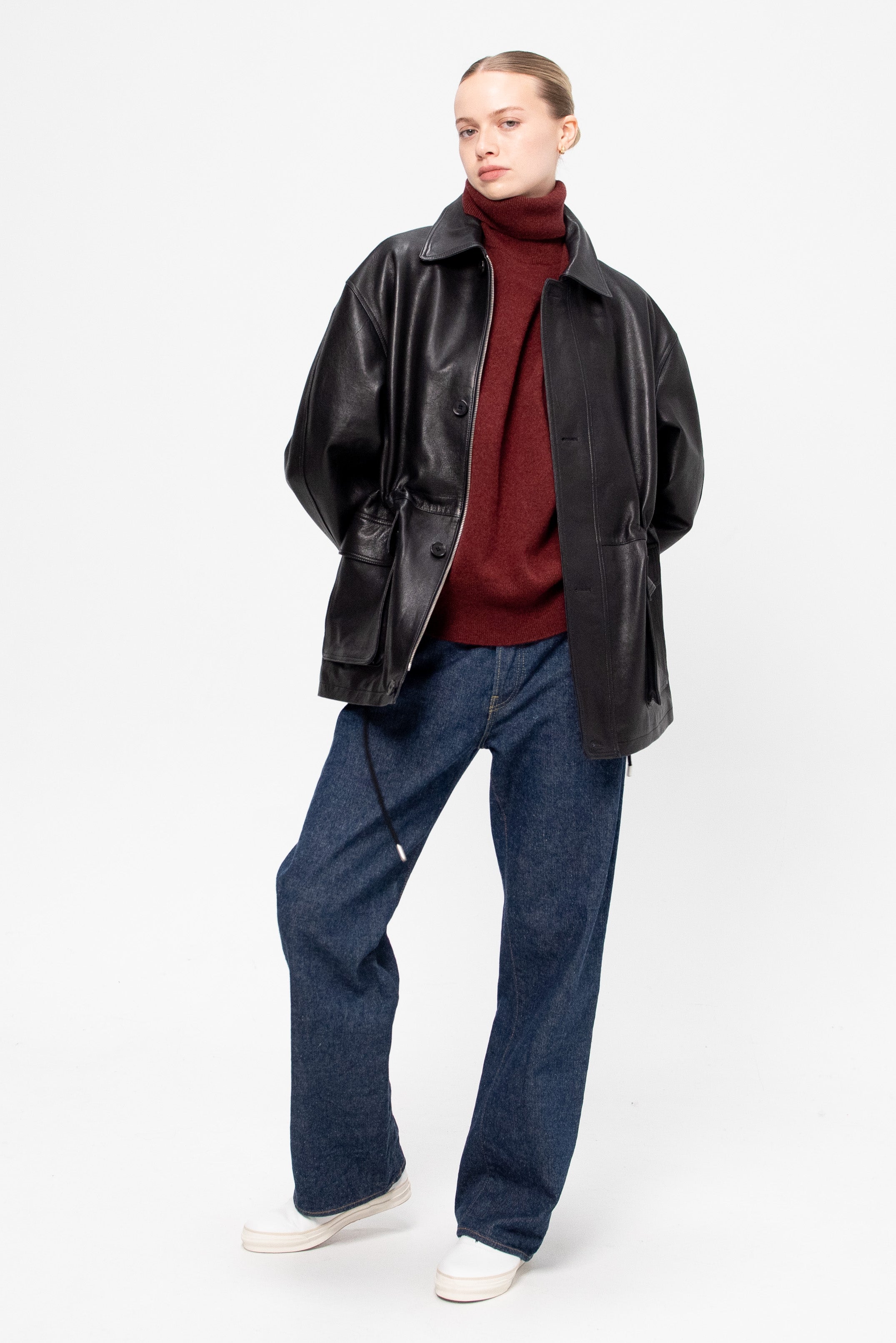 Arma Maeve - Leather Jacket, Black – Kick Pleat